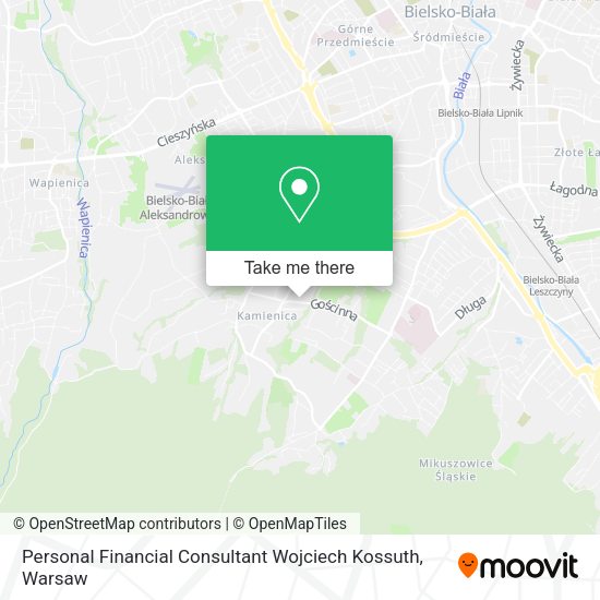 Personal Financial Consultant Wojciech Kossuth map