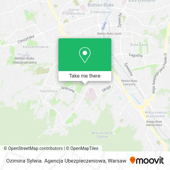 Карта Ozimina Sylwia. Agencja Ubezpieczeniowa