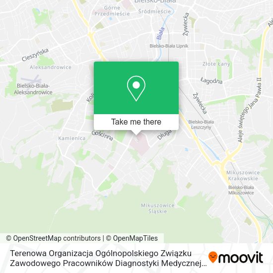 Terenowa Organizacja Ogólnopolskiego Związku Zawodowego Pracowników Diagnostyki Medycznej i Fizjote map