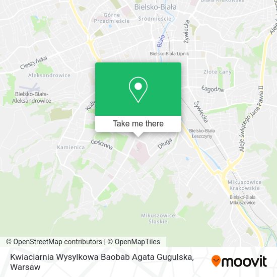 Карта Kwiaciarnia Wysylkowa Baobab Agata Gugulska