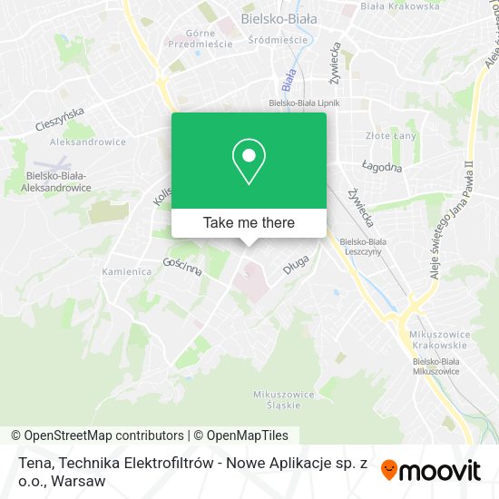 Tena, Technika Elektrofiltrów - Nowe Aplikacje sp. z o.o. map