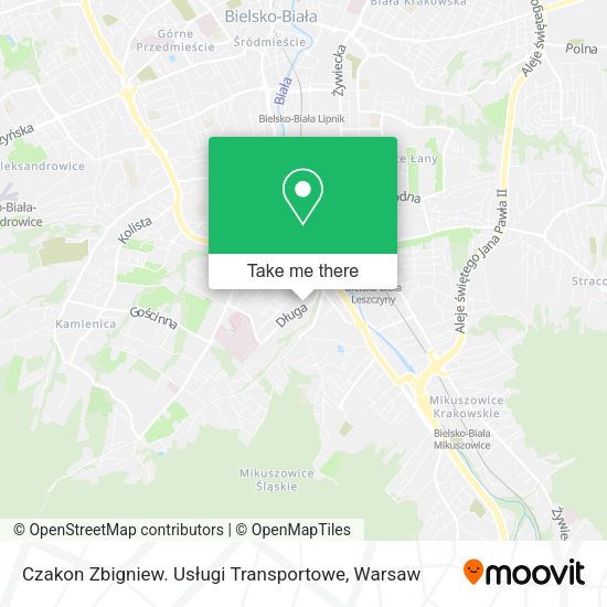 Czakon Zbigniew. Usługi Transportowe map