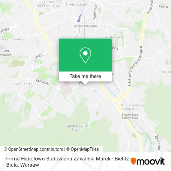 Карта Firma Handlowo Budowlana Zawalski Marek - Bielitz-Biala
