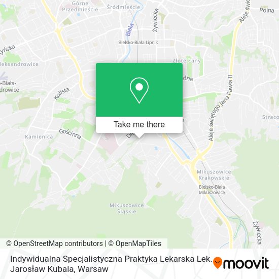 Indywidualna Specjalistyczna Praktyka Lekarska Lek. Jarosław Kubala map