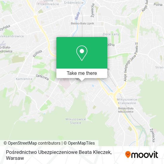 Pośrednictwo Ubezpieczeniowe Beata Kłeczek map