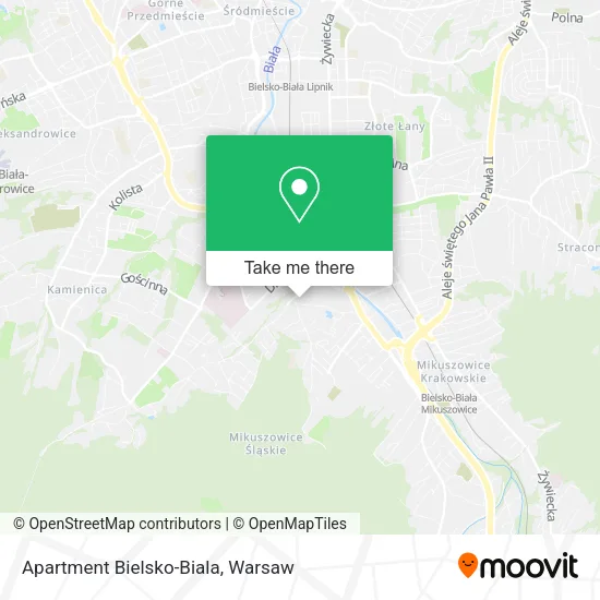 Карта Apartment Bielsko-Biala
