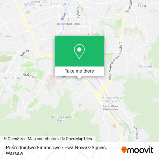 Pośrednictwo Finansowe - Ewa Nowak-Aljović map