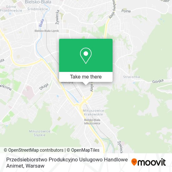 Przedsiebiorstwo Produkcyjno Uslugowo Handlowe Animet map