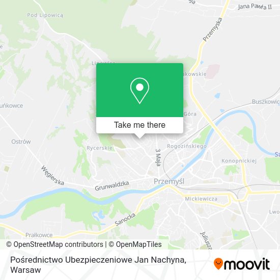 Pośrednictwo Ubezpieczeniowe Jan Nachyna map