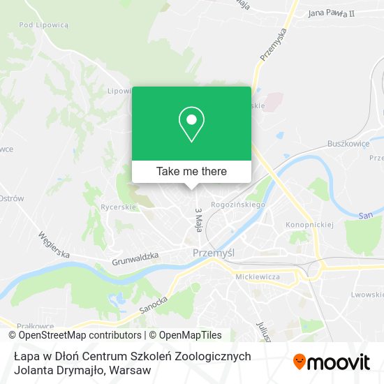 Łapa w Dłoń Centrum Szkoleń Zoologicznych Jolanta Drymajło map