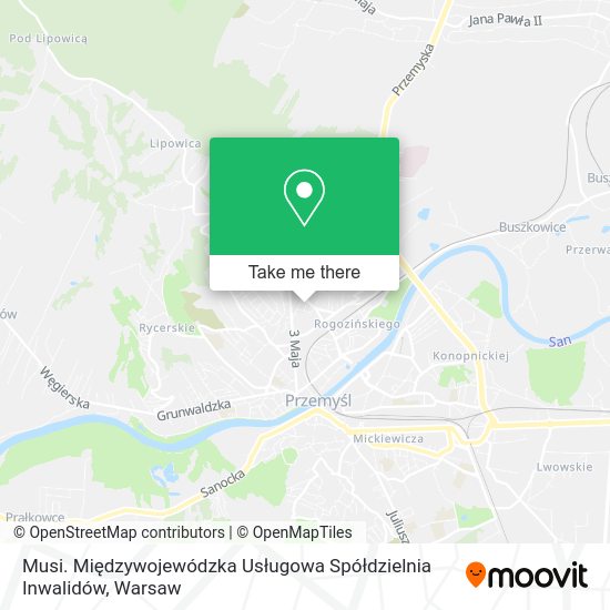 Musi. Międzywojewódzka Usługowa Spółdzielnia Inwalidów map