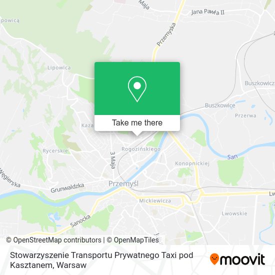 Stowarzyszenie Transportu Prywatnego Taxi pod Kasztanem map