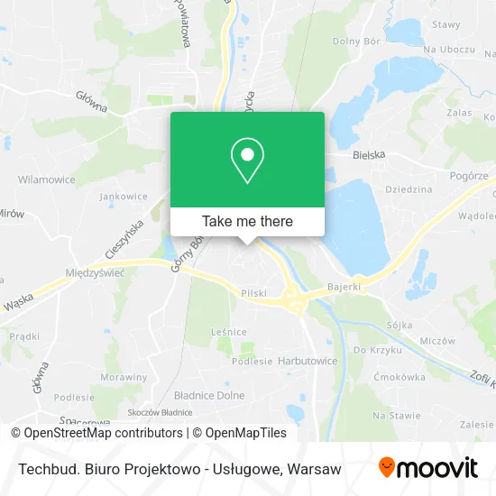 Карта Techbud. Biuro Projektowo - Usługowe
