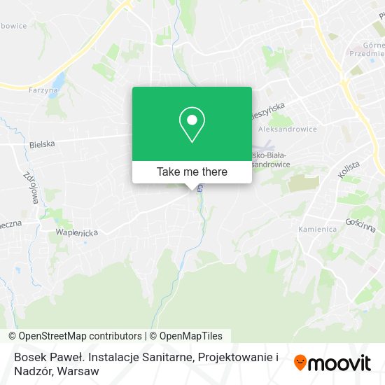 Bosek Paweł. Instalacje Sanitarne, Projektowanie i Nadzór map