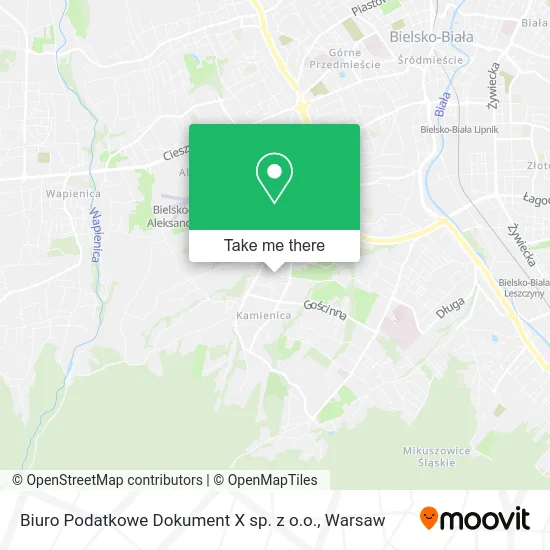 Карта Biuro Podatkowe Dokument X sp. z o.o.