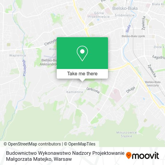 Budownictwo Wykonawstwo Nadzory Projektowanie Małgorzata Matejko map