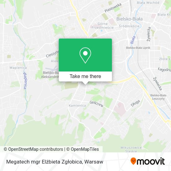 Megatech mgr Elżbieta Zgłobica map