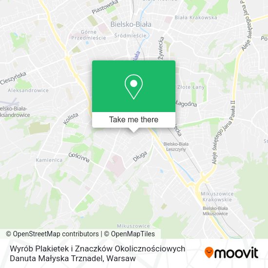 Wyrób Plakietek i Znaczków Okolicznościowych Danuta Małyska Trznadel map