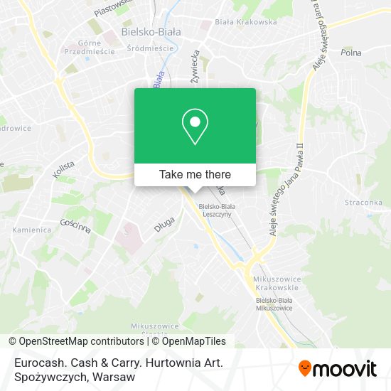 Eurocash. Cash & Carry. Hurtownia Art. Spożywczych map