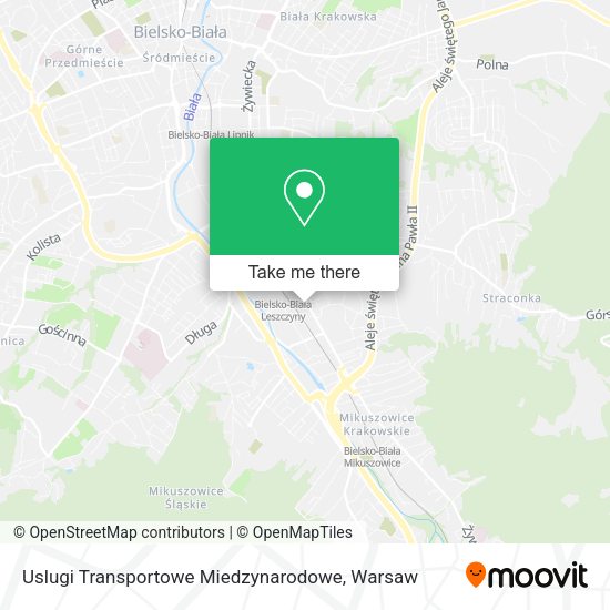 Uslugi Transportowe Miedzynarodowe map