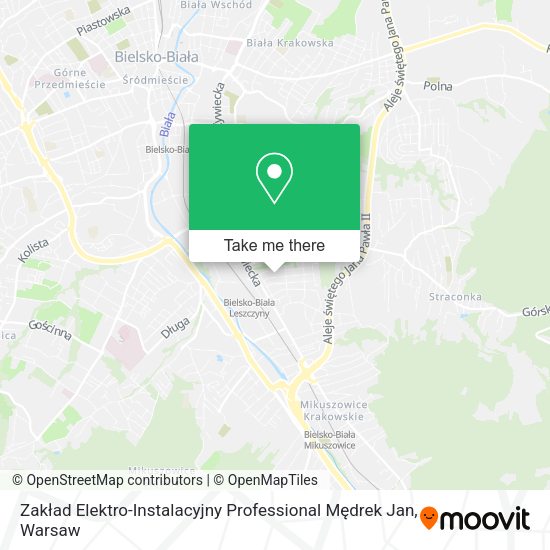 Zakład Elektro-Instalacyjny Professional Mędrek Jan map