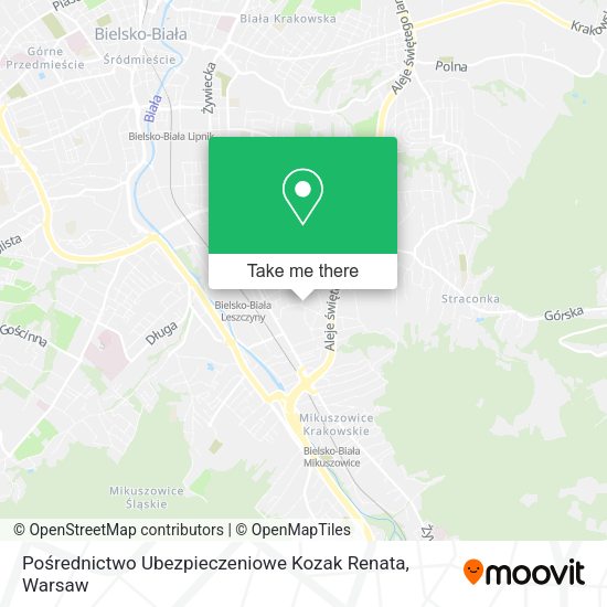 Pośrednictwo Ubezpieczeniowe Kozak Renata map