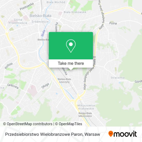 Przedsiebiorstwo Wielobranzowe Paron map