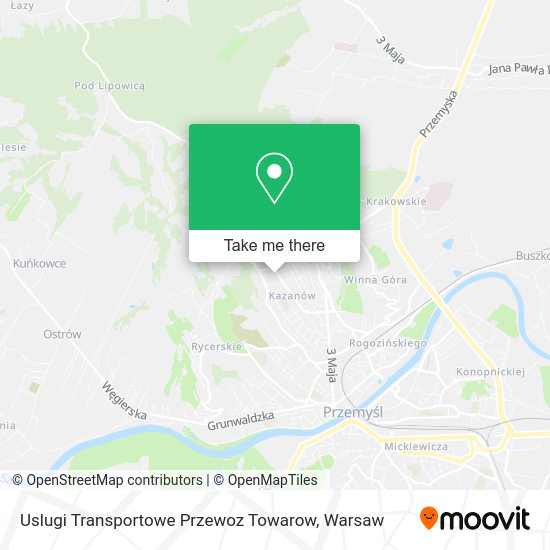 Uslugi Transportowe Przewoz Towarow map