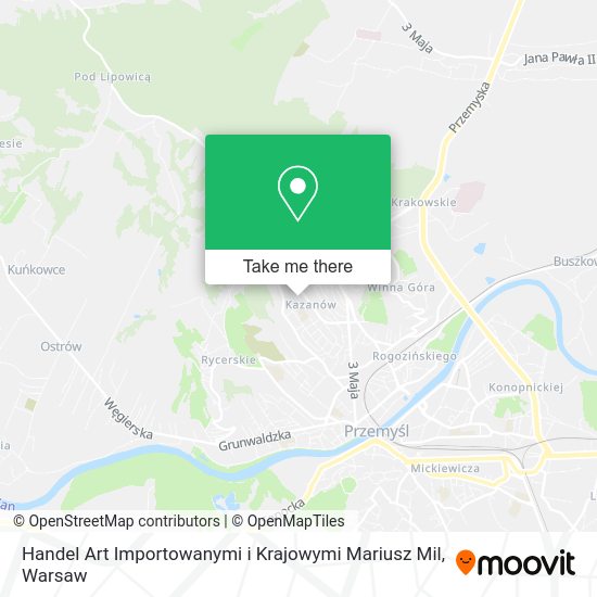 Handel Art Importowanymi i Krajowymi Mariusz Mil map