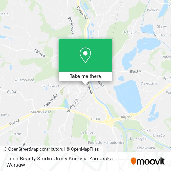 Coco Beauty Studio Urody Kornelia Zamarska map