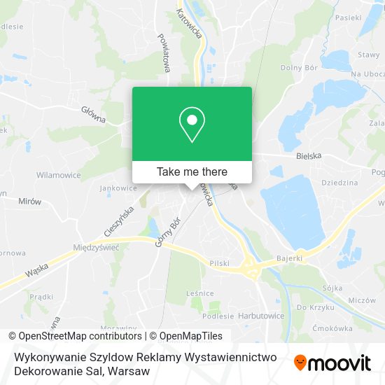 Wykonywanie Szyldow Reklamy Wystawiennictwo Dekorowanie Sal map