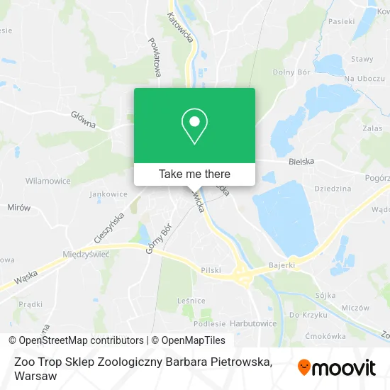 Карта Zoo Trop Sklep Zoologiczny Barbara Pietrowska