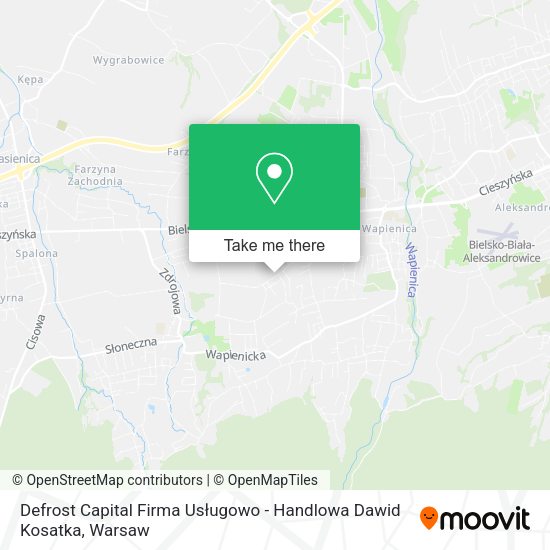 Defrost Capital Firma Usługowo - Handlowa Dawid Kosatka map