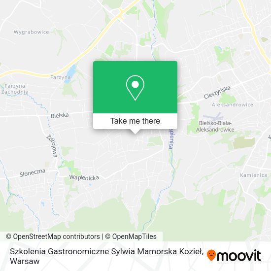 Szkolenia Gastronomiczne Sylwia Mamorska Kozieł map