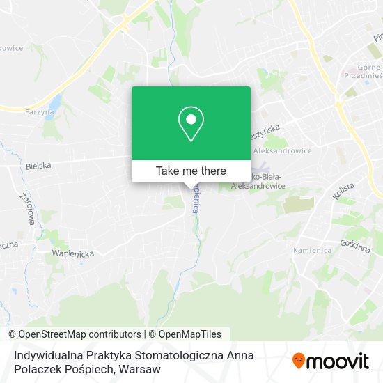 Indywidualna Praktyka Stomatologiczna Anna Polaczek Pośpiech map