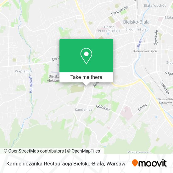 Kamieniczanka Restauracja Bielsko-Biała map