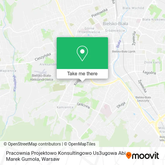 Карта Pracownia Projektowo Konsultingowo Us3ugowa Abi Marek Gumola