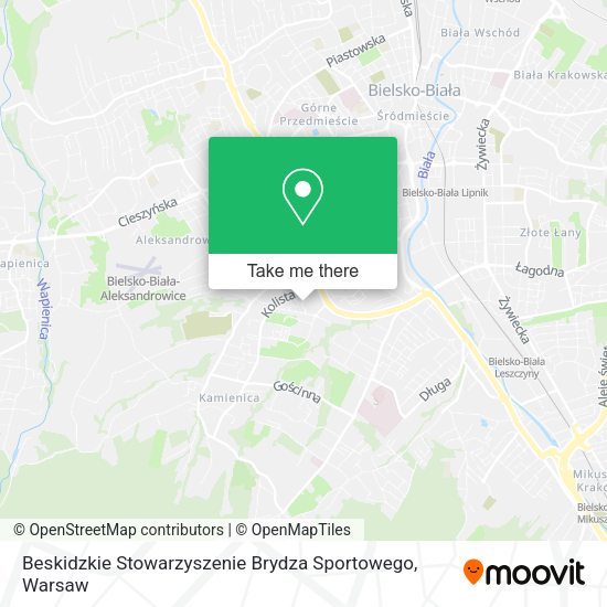 Beskidzkie Stowarzyszenie Brydza Sportowego map