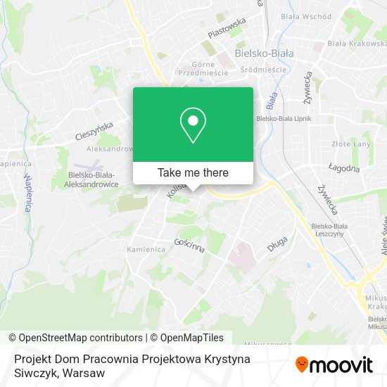 Projekt Dom Pracownia Projektowa Krystyna Siwczyk map