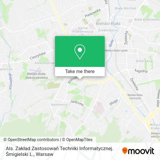 Als. Zakład Zastosowań Techniki Informatycznej. Śmigielski L. map