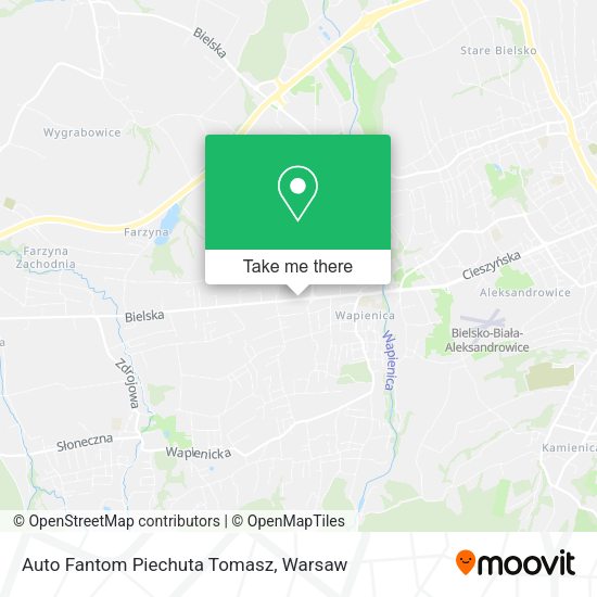 Auto Fantom Piechuta Tomasz map