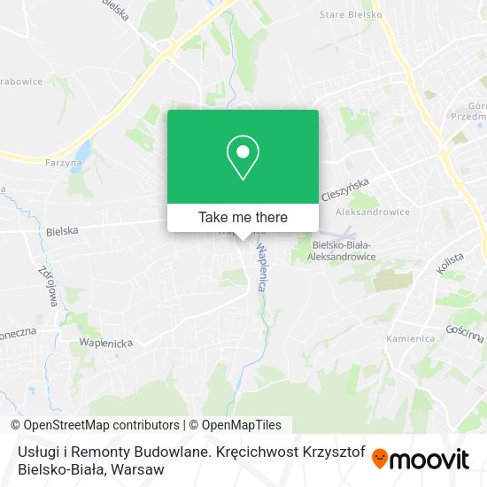 Usługi i Remonty Budowlane. Kręcichwost Krzysztof Bielsko-Biała map