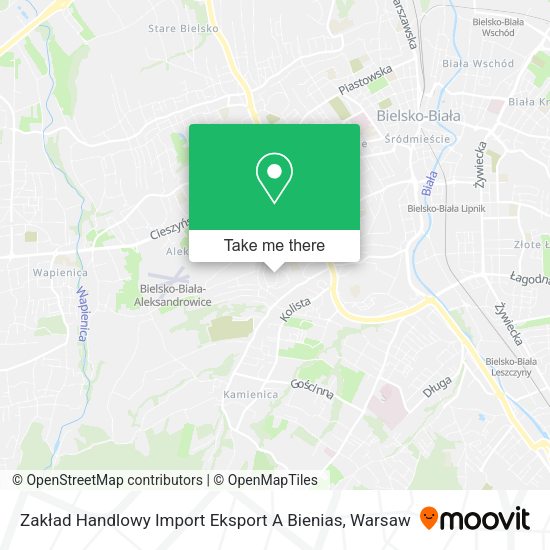 Zakład Handlowy Import Eksport A Bienias map