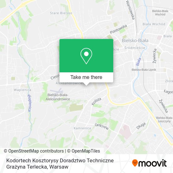 Карта Kodortech Kosztorysy Doradztwo Techniczne Grażyna Terlecka