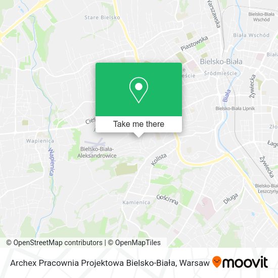 Archex Pracownia Projektowa Bielsko-Biała map