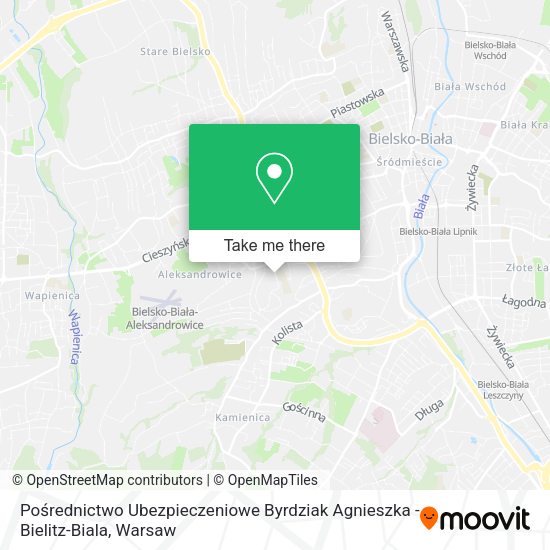 Pośrednictwo Ubezpieczeniowe Byrdziak Agnieszka - Bielitz-Biala map