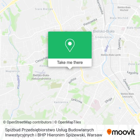 Spiżbud Przedsiębiorstwo Usług Budowlanych Inwestycyjnych i BHP Hieronim Spiżewski map