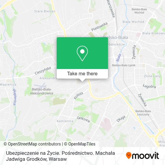 Ubezpieczenie na Życie. Pośrednictwo. Machała Jadwiga Grodków map