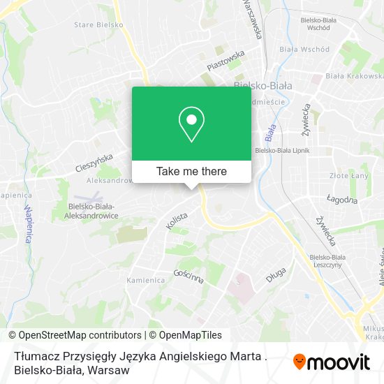 Tłumacz Przysięgły Języka Angielskiego Marta . Bielsko-Biała map