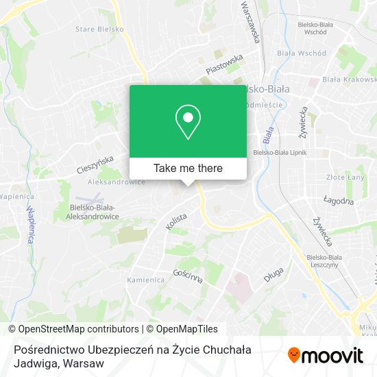 Pośrednictwo Ubezpieczeń na Życie Chuchała Jadwiga map